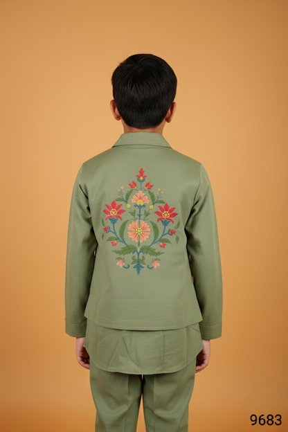 Pista Colour Jacket Kurta Set(BE-BBUS_9683)