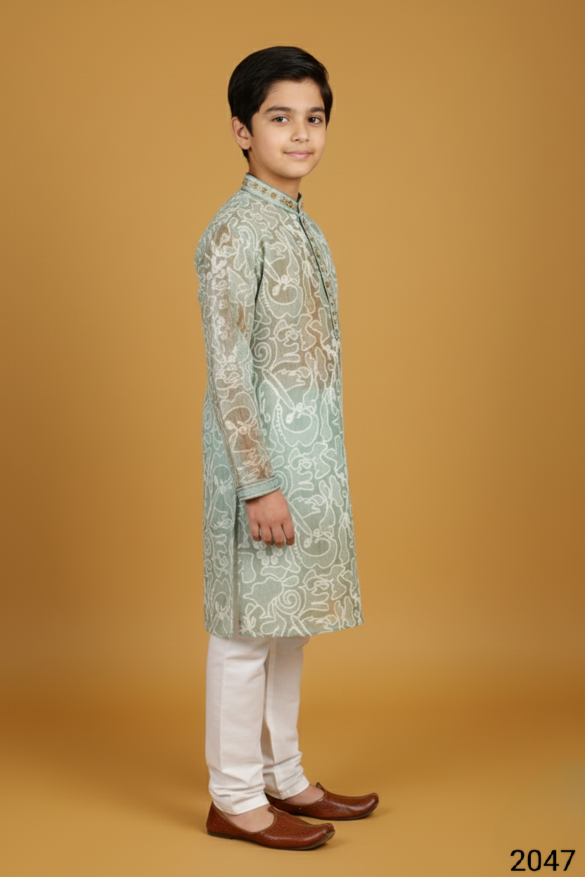 Green Colour Kurta Set(BE-BKUS_2047)