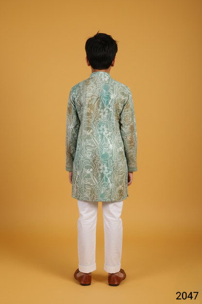 Green Colour Kurta Set(BE-BKUS_2047)