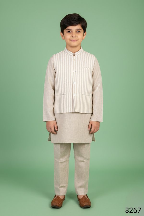 Natural Colour Jacket Kurta Set(BE-BBUS_8267)
