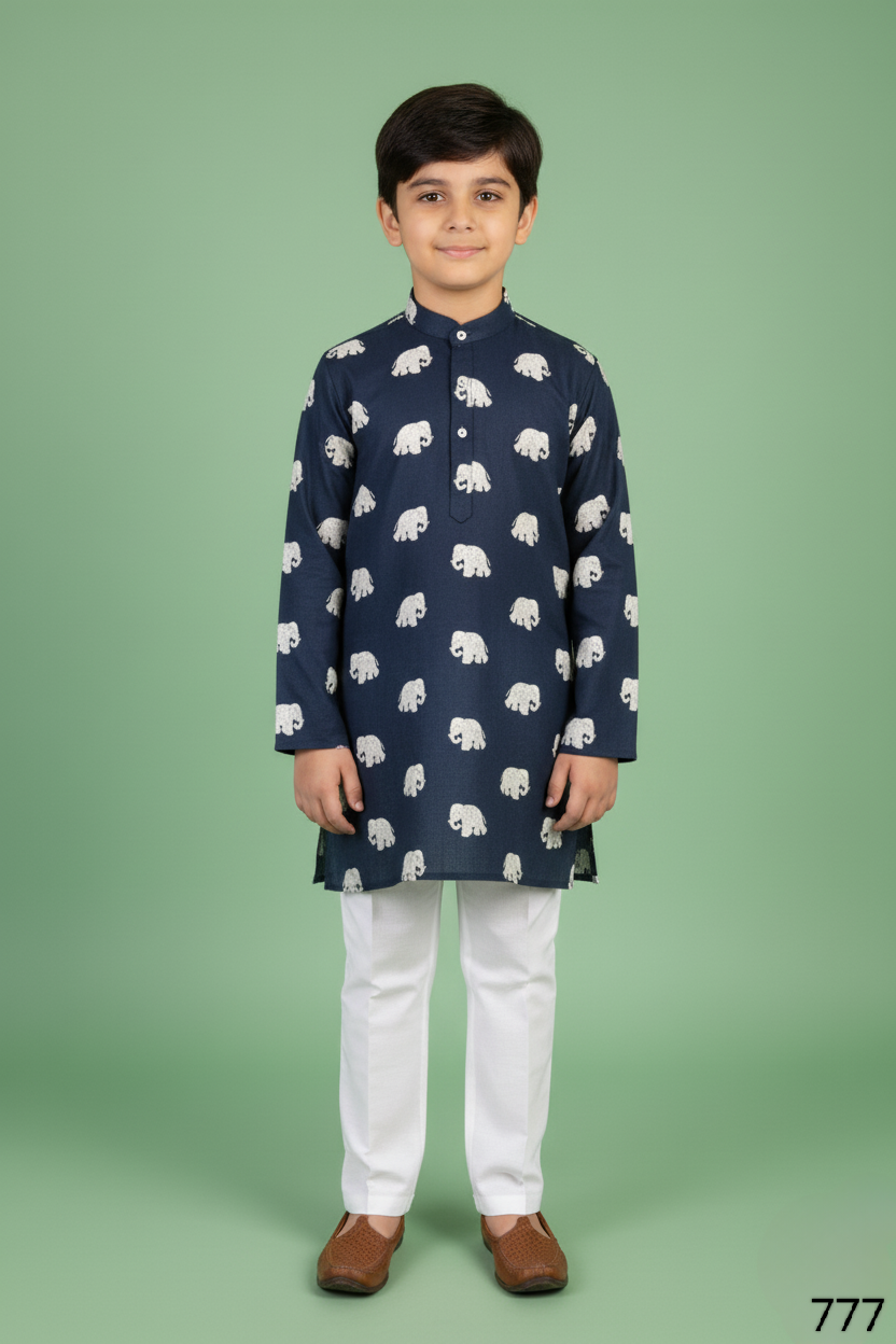 Peacock Blue Colour Kurta Set(BE-BKUS_777)