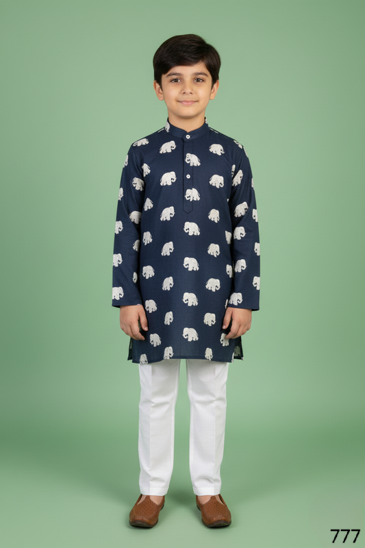 Peacock Blue Colour Kurta Set(BE-BKUS_777)