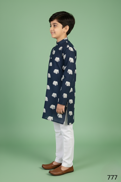 Peacock Blue Colour Kurta Set(BE-BKUS_777)