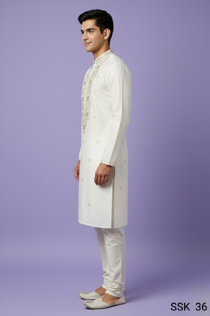 Cream Colour Kurta with Bottom(ME-MKUS_SSK 36)