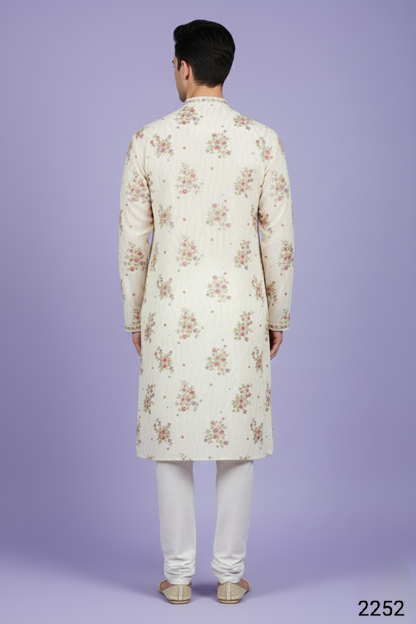 Cream Colour Kurta with Bottom(ME-MKUS_2252)