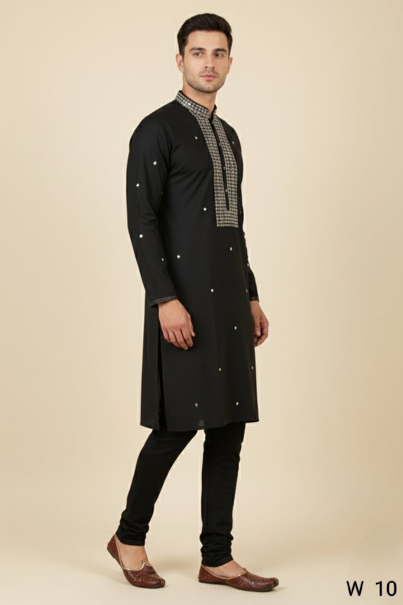 Black Colour Kurta with Bottom(ME-MKUS_W 10)