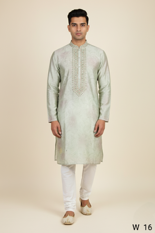 Green Colour Kurta with Bottom(ME-MKUS_W 16)