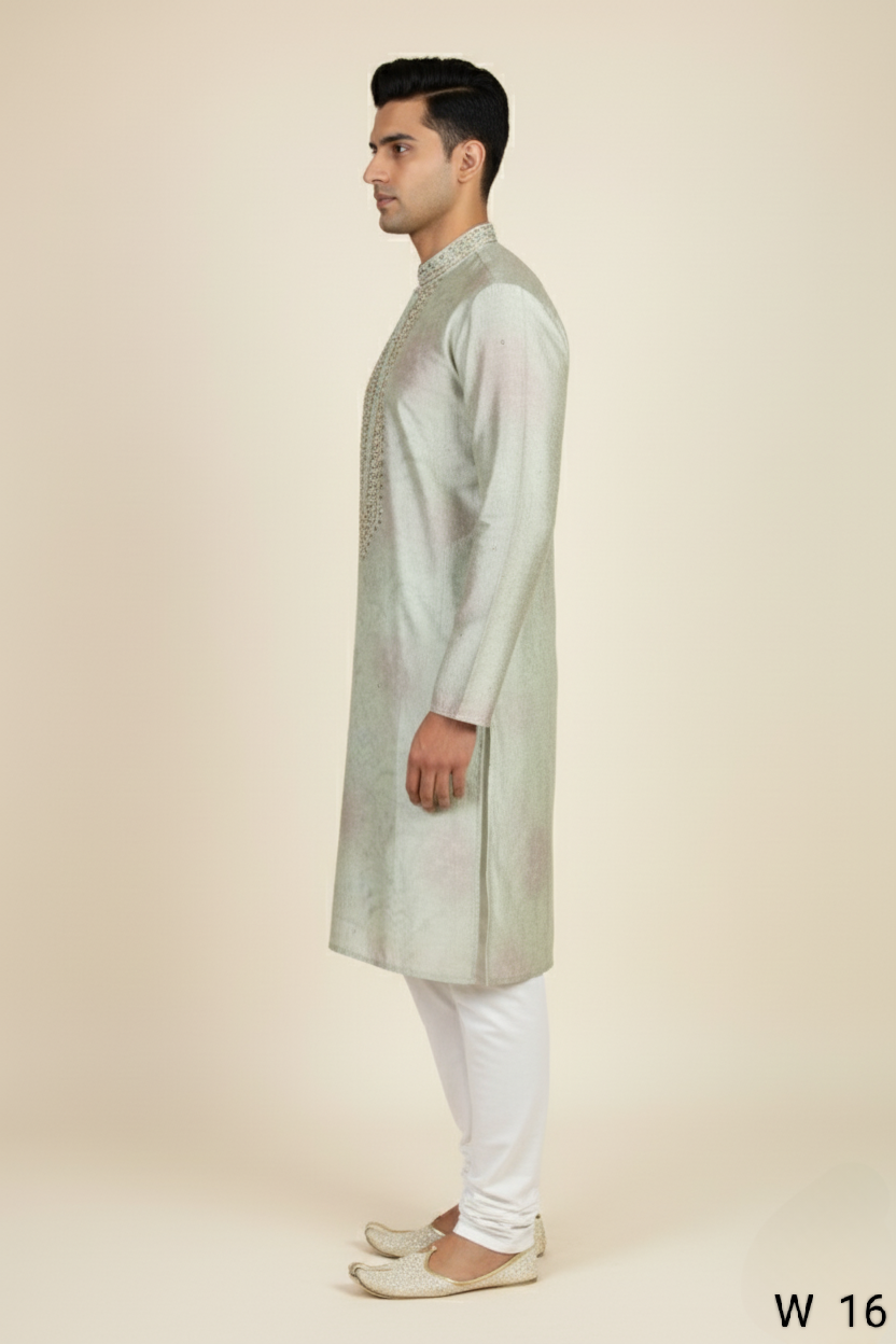 Green Colour Kurta with Bottom(ME-MKUS_W 16)