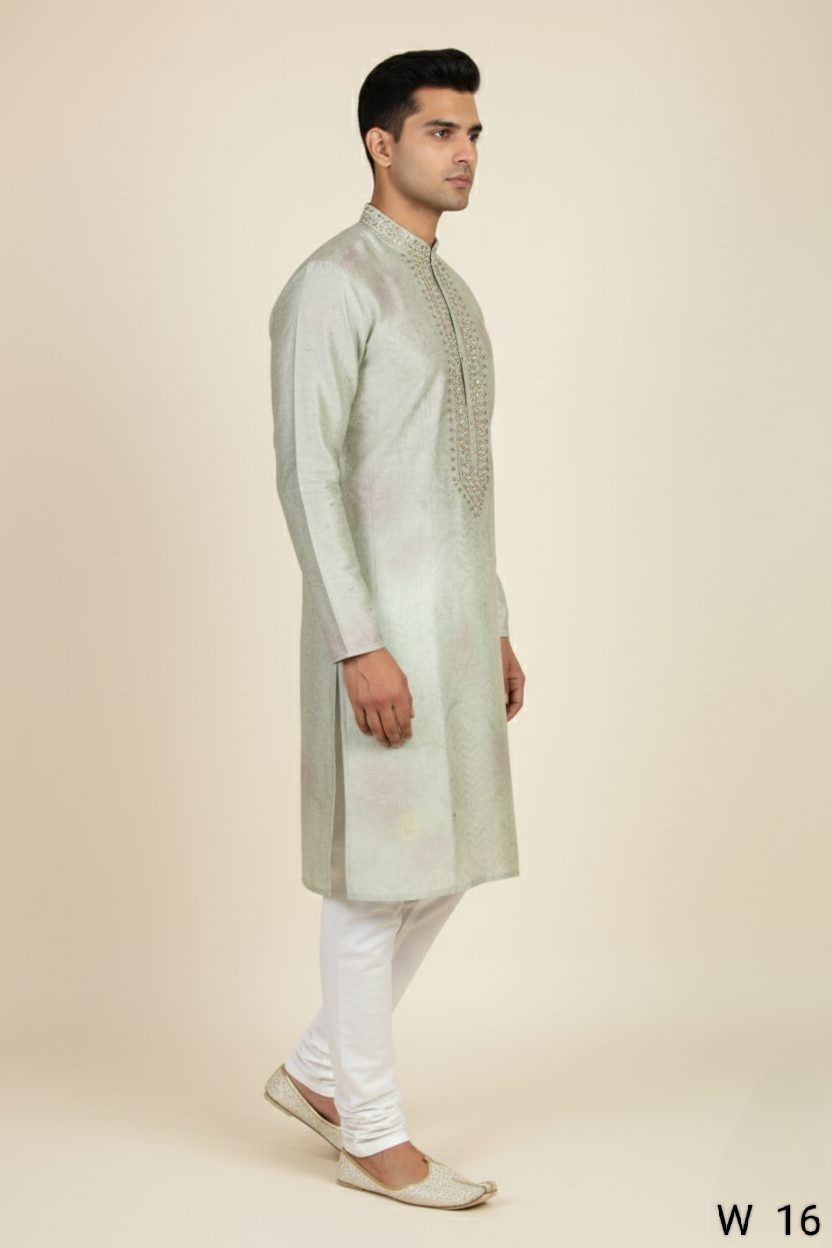 Green Colour Kurta with Bottom(ME-MKUS_W 16)