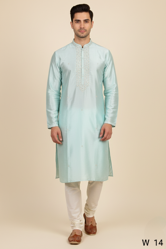 Pista Colour Kurta with Bottom(ME-MKUS_W 14)