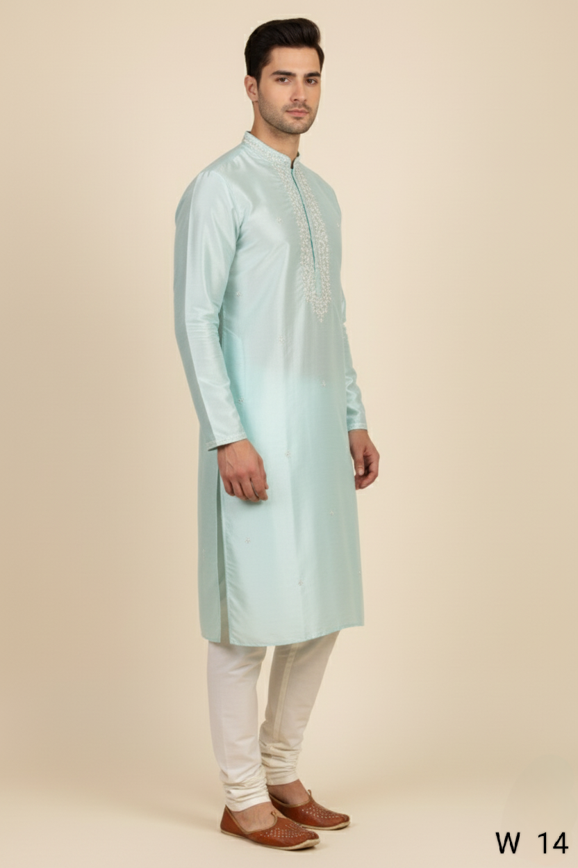 Pista Colour Kurta with Bottom(ME-MKUS_W 14)