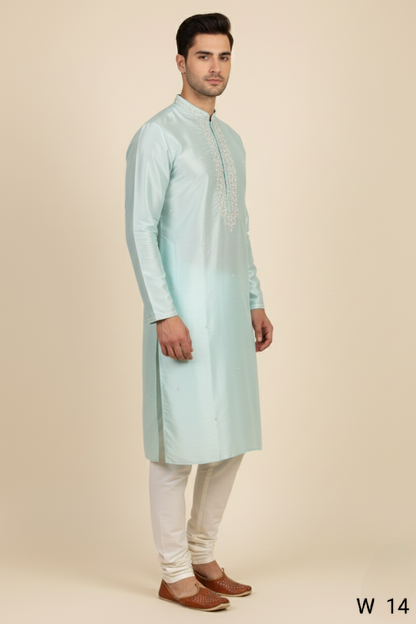 Pista Colour Kurta with Bottom(ME-MKUS_W 14)