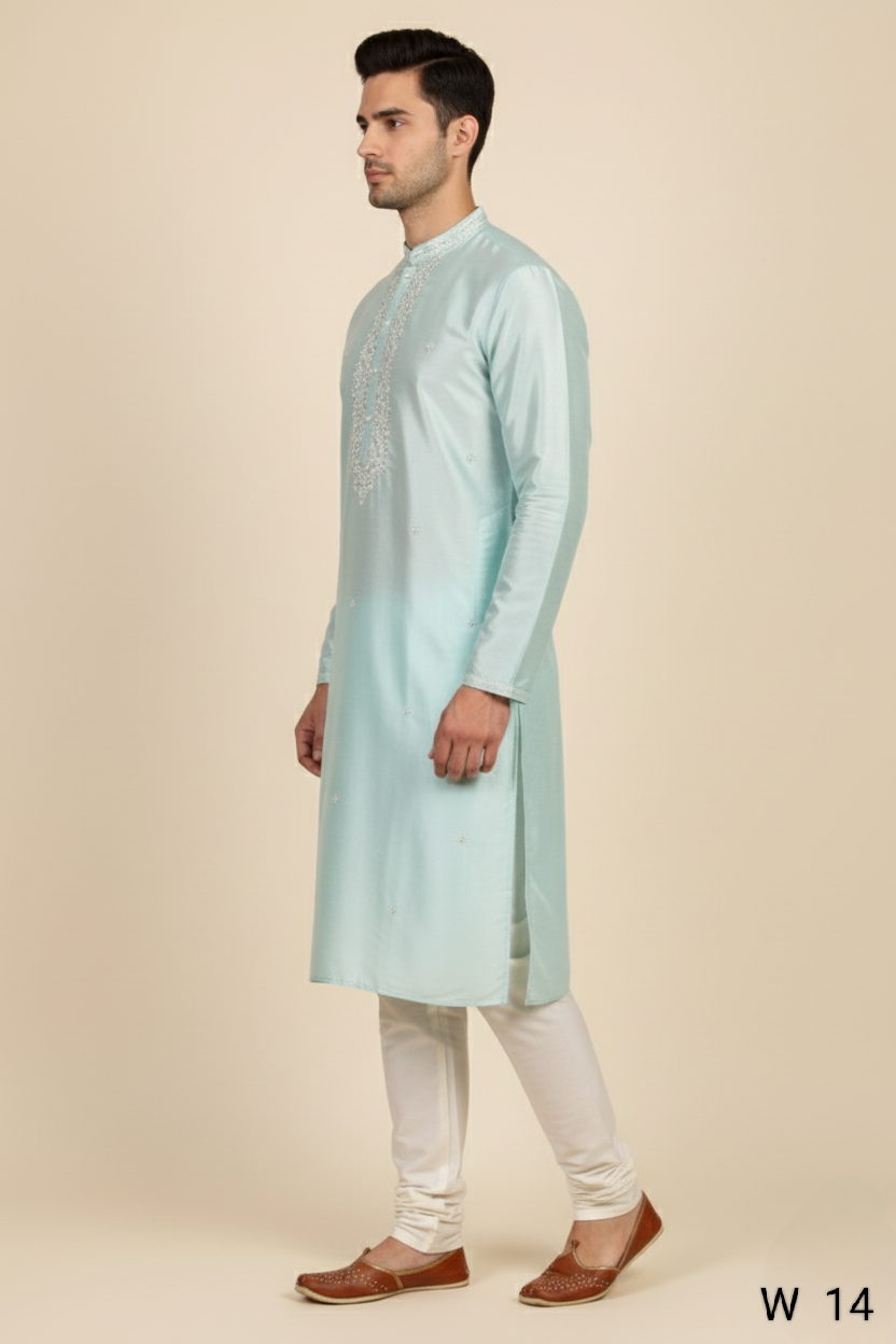 Pista Colour Kurta with Bottom(ME-MKUS_W 14)