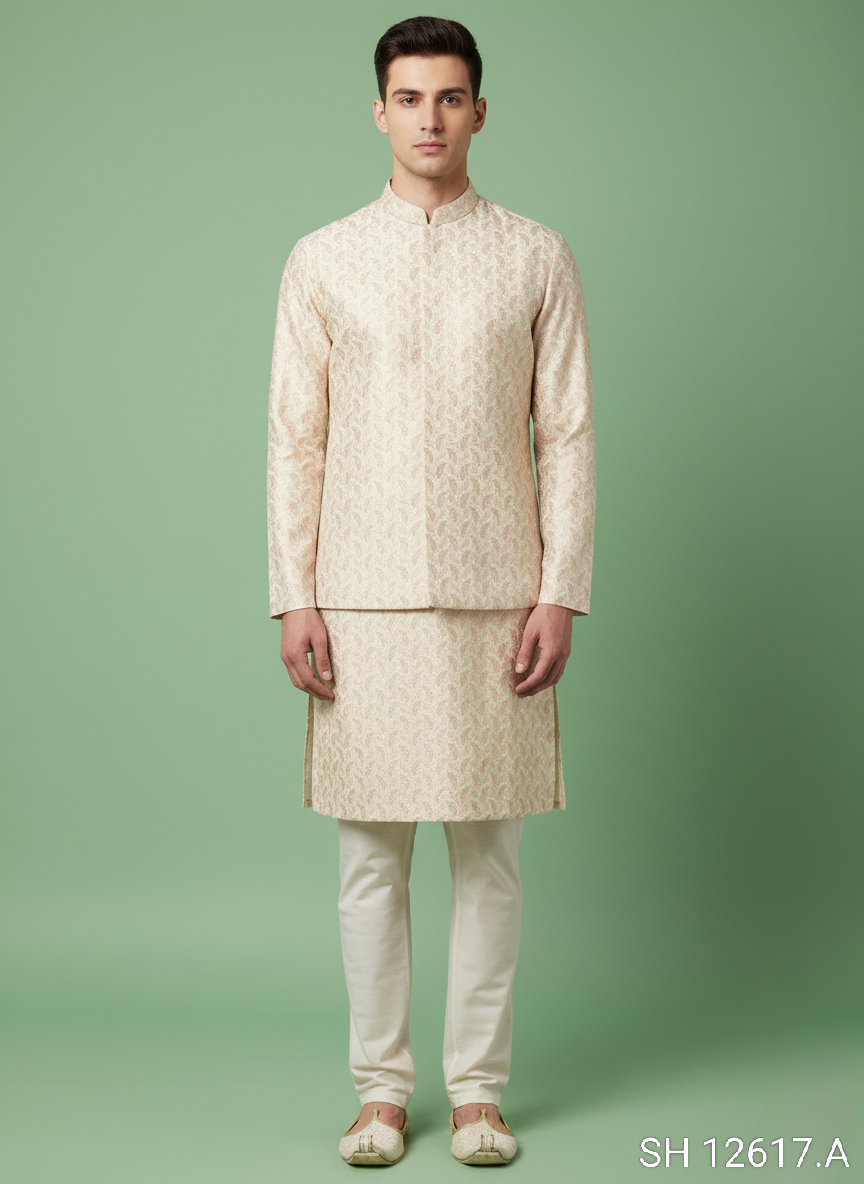 Cream Colour Bundi Set(ME-MBUS_SH 12617.A)