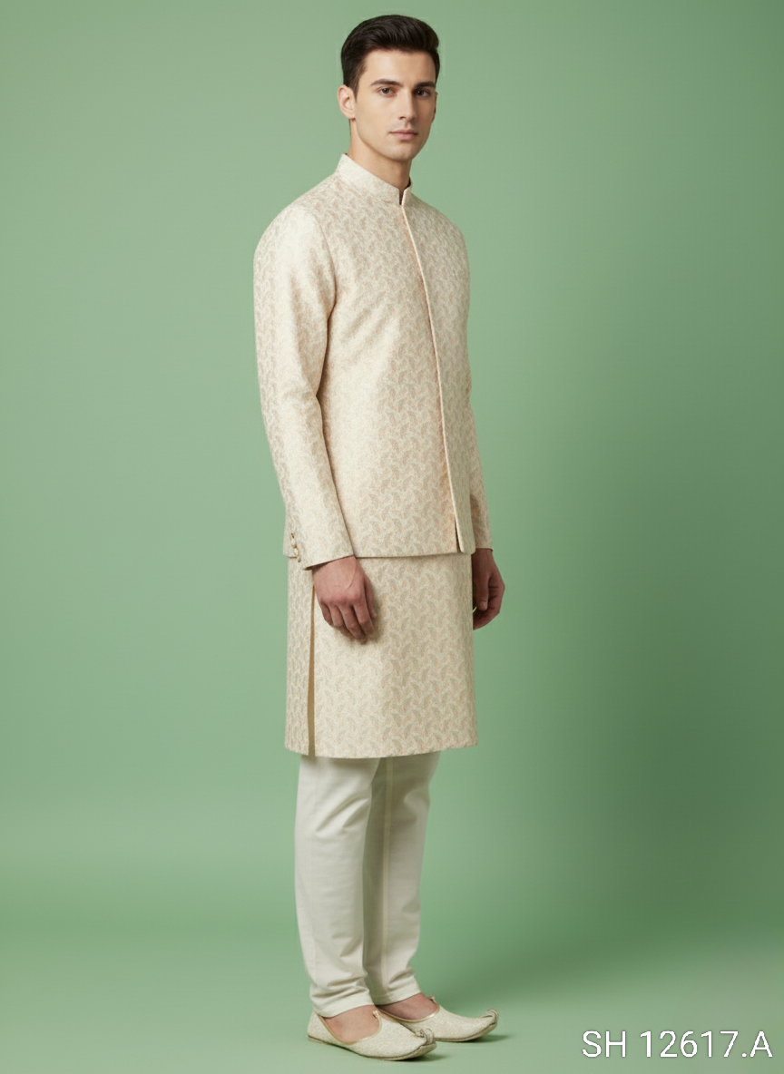 Cream Colour Bundi Set(ME-MBUS_SH 12617.A)