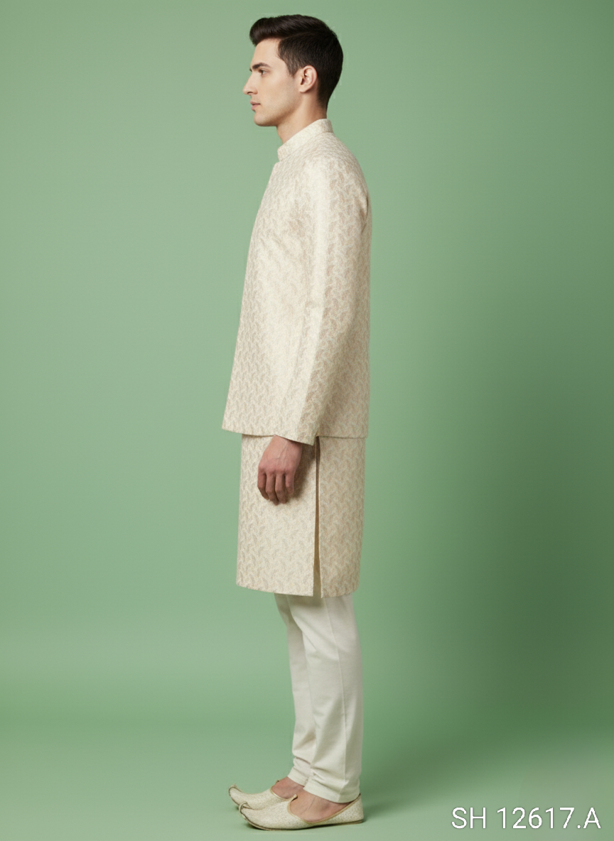 Cream Colour Bundi Set(ME-MBUS_SH 12617.A)