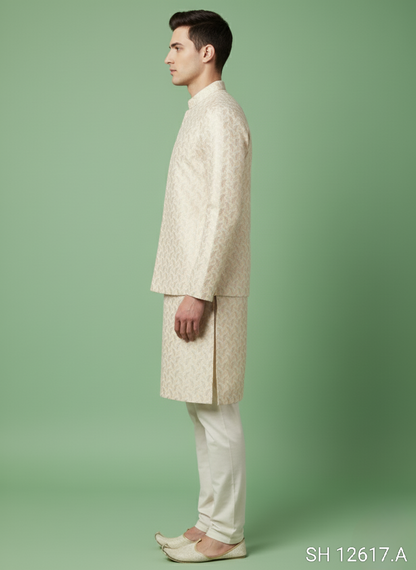 Cream Colour Bundi Set(ME-MBUS_SH 12617.A)