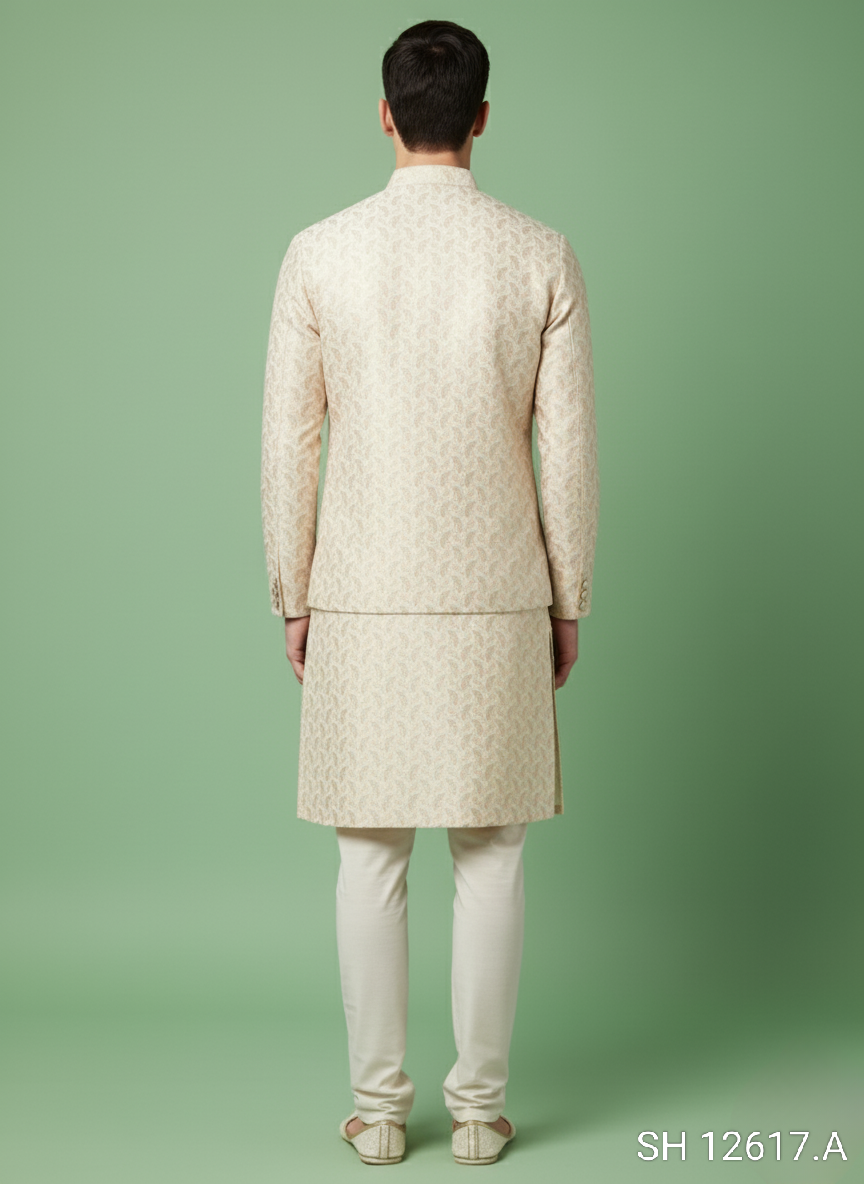 Cream Colour Bundi Set(ME-MBUS_SH 12617.A)