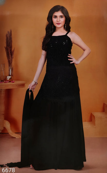 Black Colour Plaoz Set(GE-GPZS_6678)