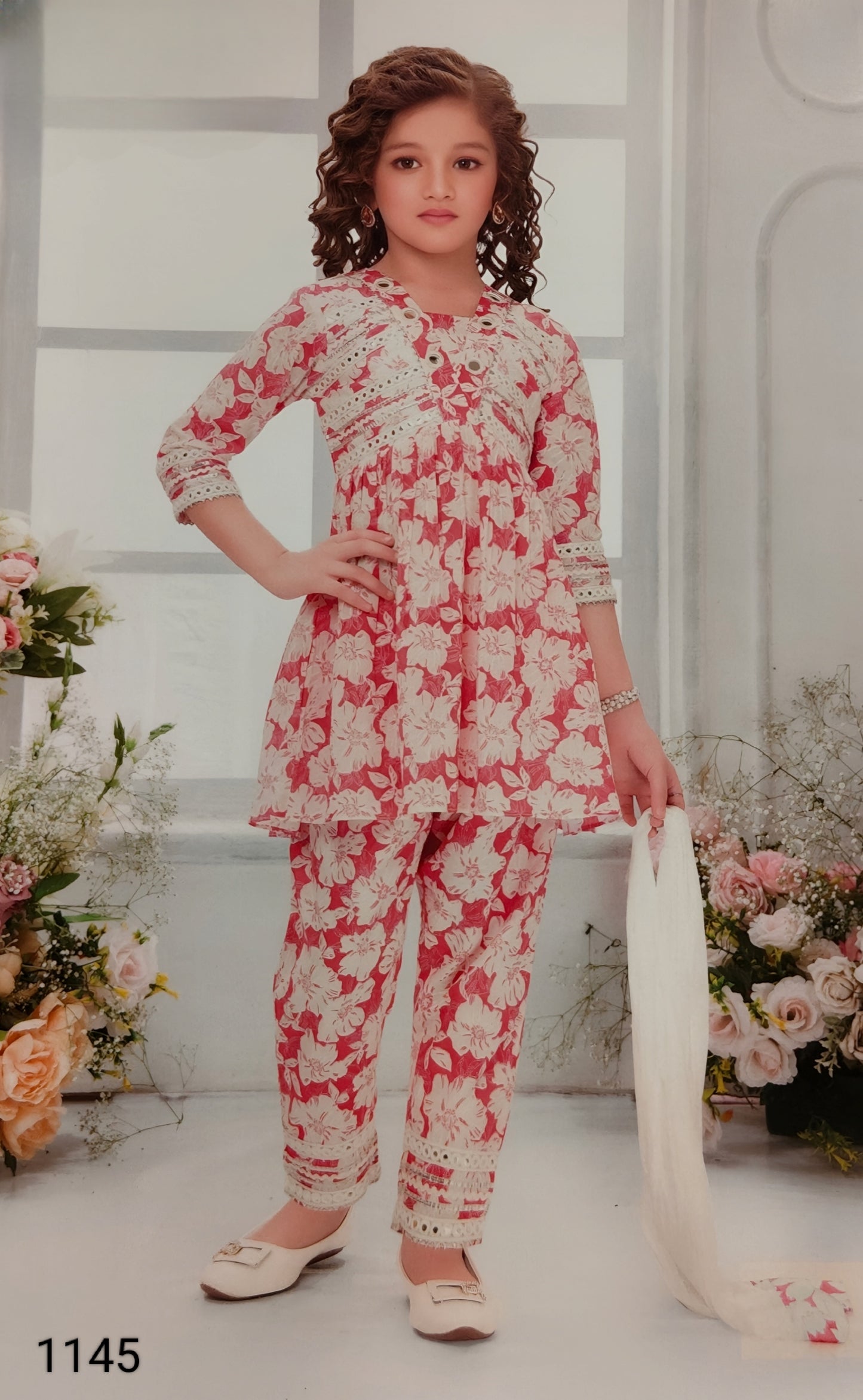 Pink Colour Chudidar(GE-GCHU_1145)