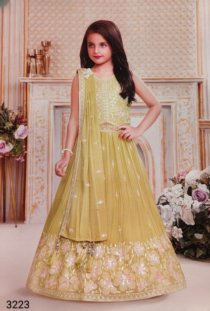 Lemon Colour Ghaghra Choli(GE-GGHC_3223)