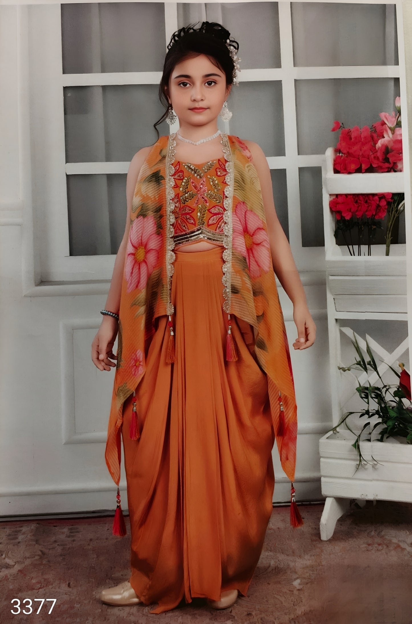 Orange Colour Chudidar(GE-GCHU_3377)