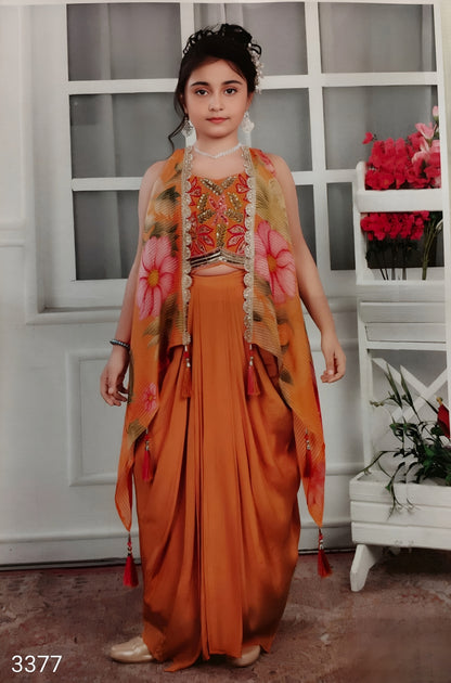 Orange Colour Chudidar(GE-GCHU_3377)