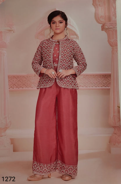 Carrot Colour Plazo Set(GE-GPZS_1272)