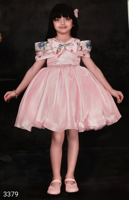 Pink Colour Party Frock(GE-GFRP_3379)