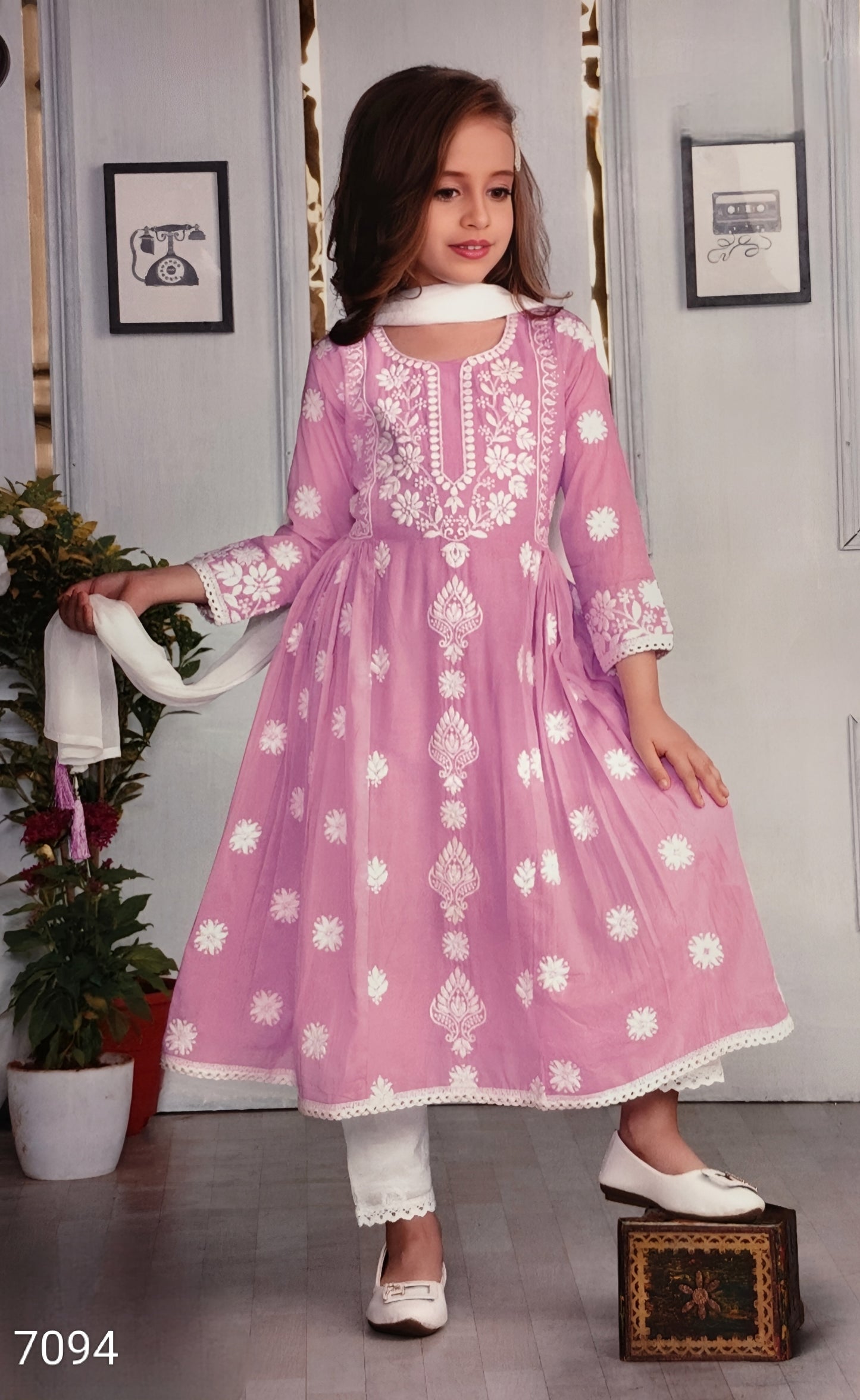 Purple Colour Chudidar(GE-GCHU_7094)