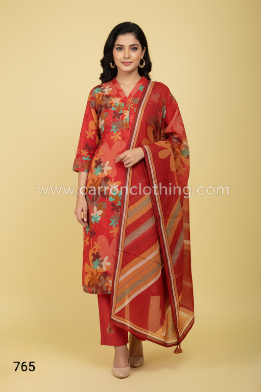 Rust Colour Kurti Set(LC-WKIS_765)