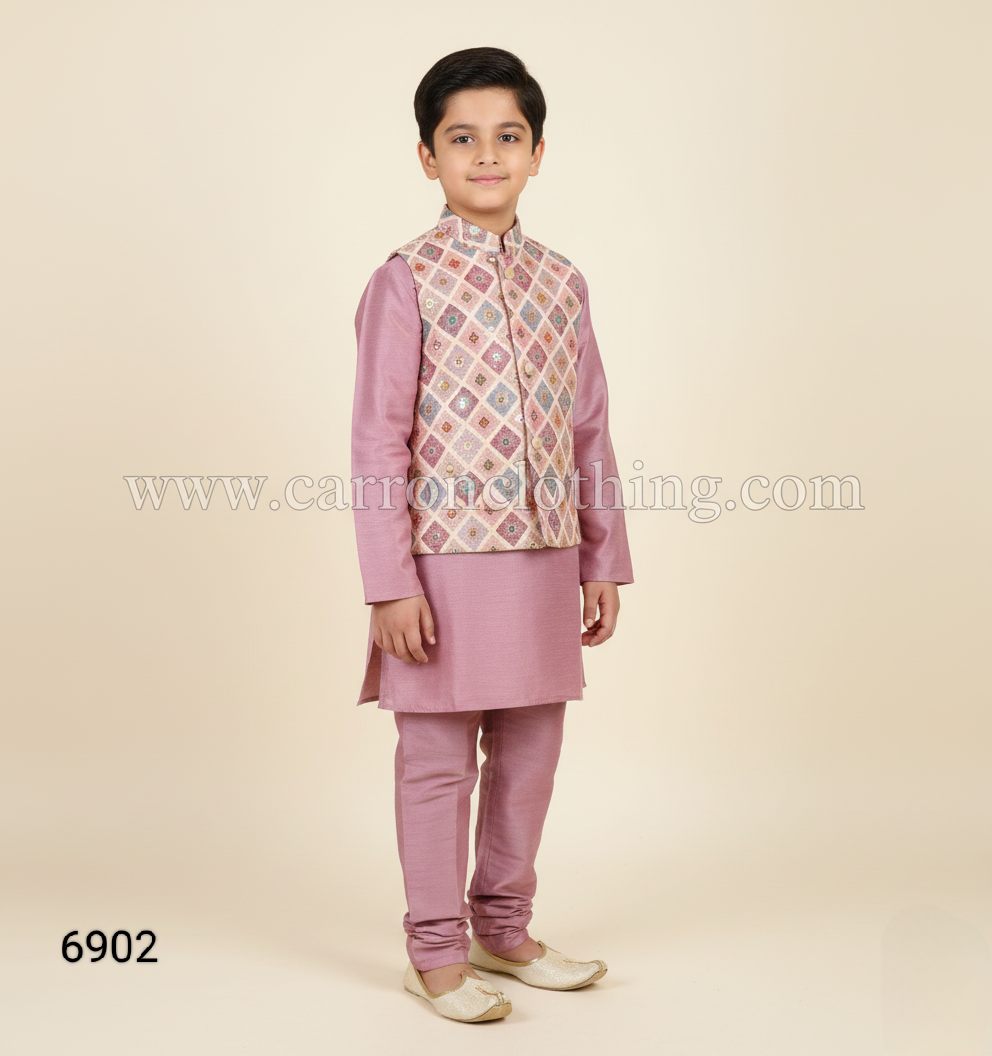 Onion Pink Colour Jacket Kurta Set(BE-BBUS_6902)