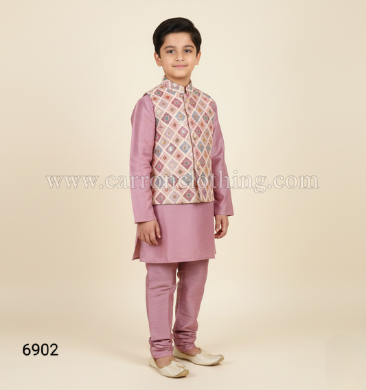 Onion Pink Colour Jacket Kurta Set(BE-BBUS_6902)