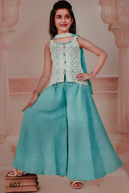 Sea Green Colour Plazo Set(GE-GPZS_607)