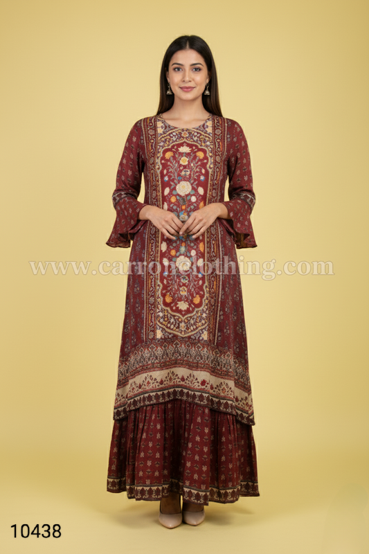Maroon Colour Kurti(LC-WKIC_10438)
