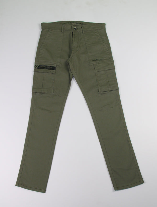 Olive Green Colour Cargo Pant (MC-05_3151-D)