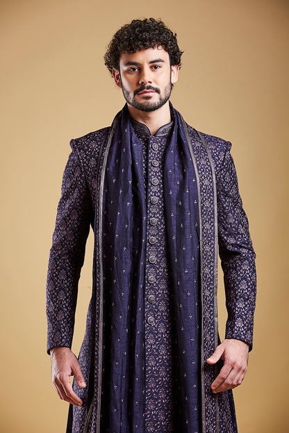 Navy Blue Colour Sherwani(ME-MSRW_IW-19)
