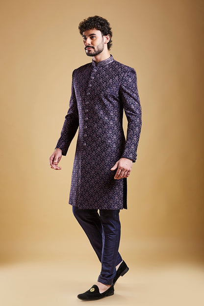 Navy Blue Colour Sherwani(ME-MSRW_IW-19)
