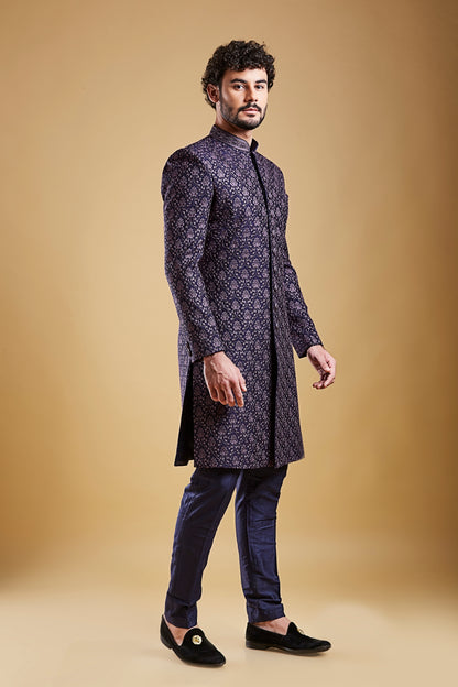 Navy Blue Colour Sherwani(ME-MSRW_IW-19)