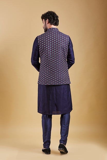 Navy Blue Colour Bundi Set(MC-MBUS_JS-531)