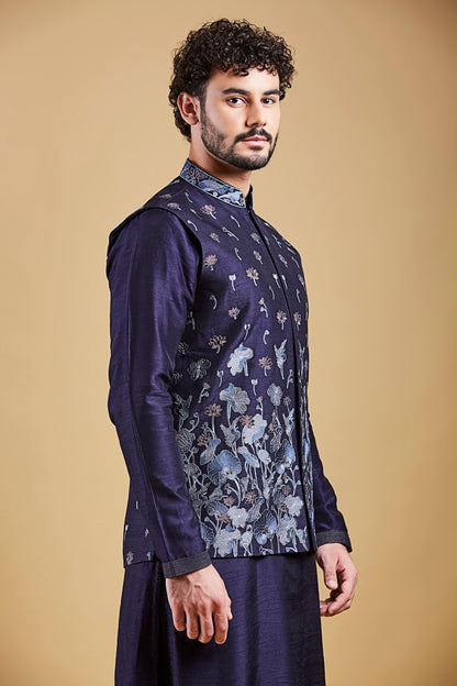 Navy Blue Colour Bundi Set(ME-MBUS_JS-667)
