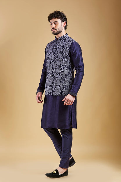 Navy Blue Colour Bundi Set(ME-MBUS_JS-603)
