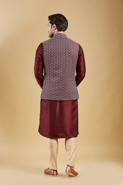 Wine Colour Bundi Set(ME-MBUS_JS-531)