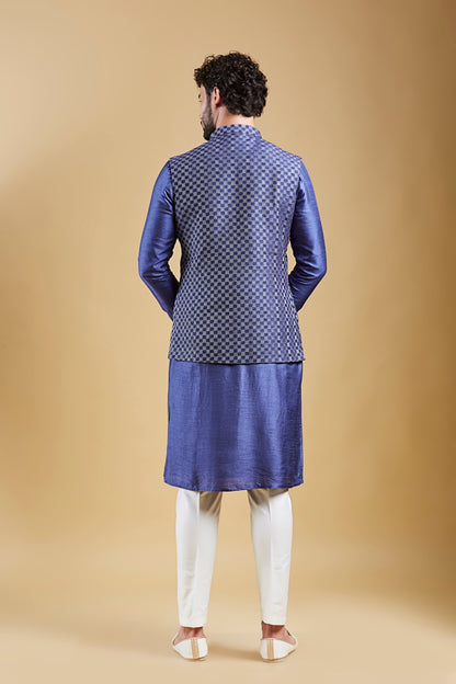 Indigo Blue Colour Bundi Set(ME-MBUS_JS-644)