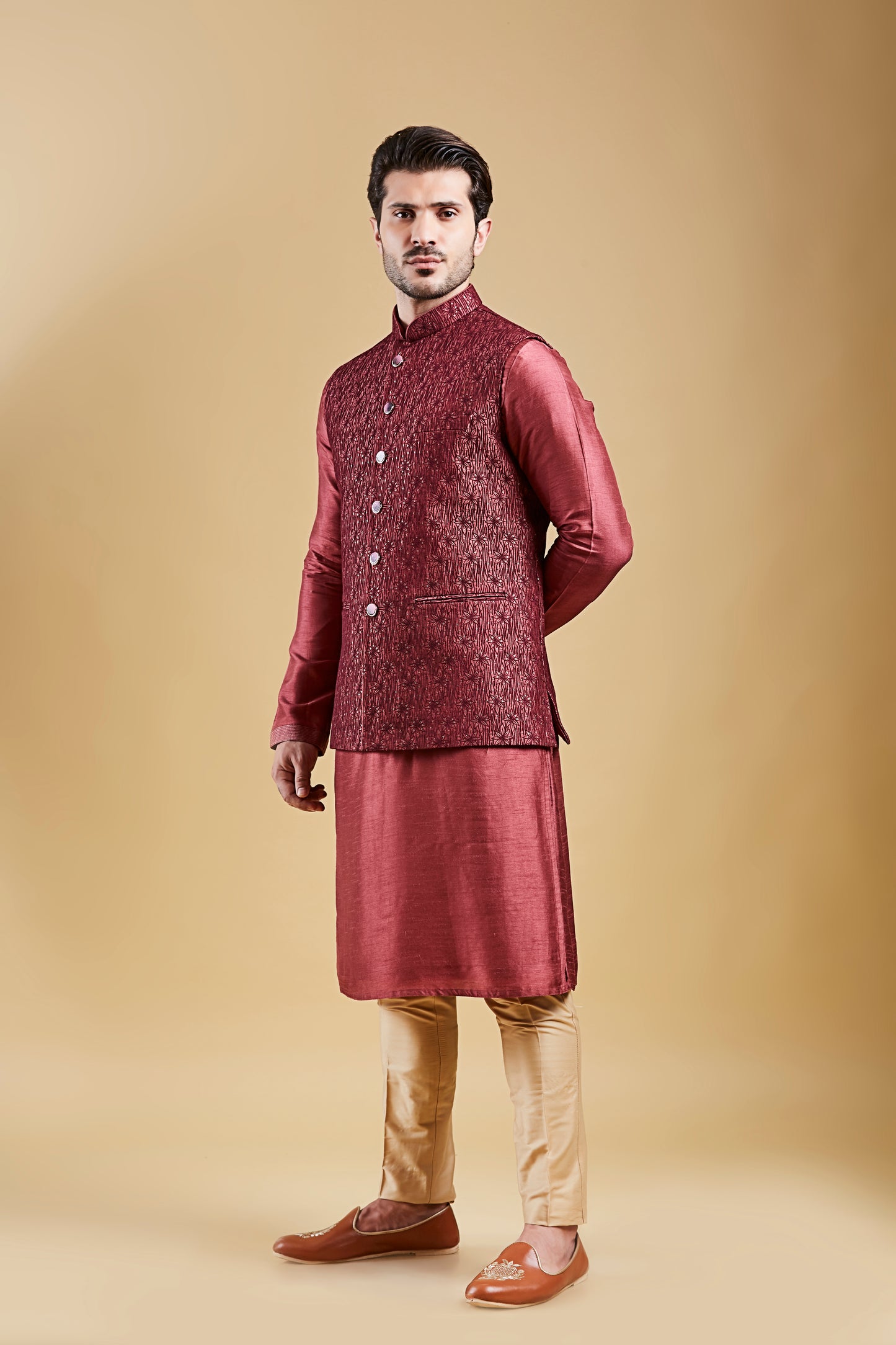 Biking Red Colour Bundi Set(ME-MBUS_JS-649)