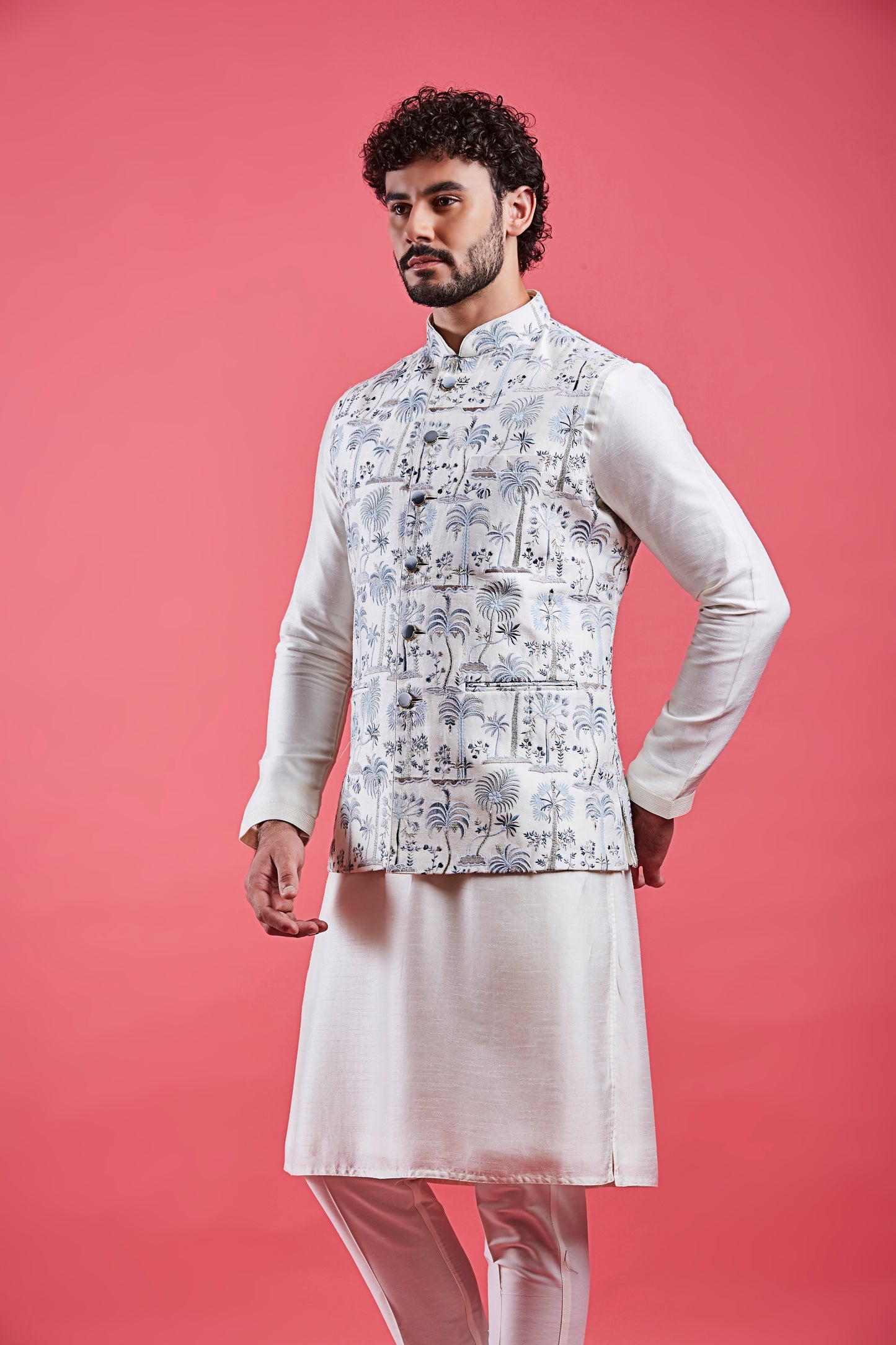 Cream Colour Bundi Set(ME-MBUS_JS-666)