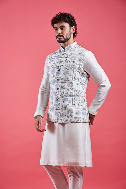 Cream Colour Bundi Set(ME-MBUS_JS-666)