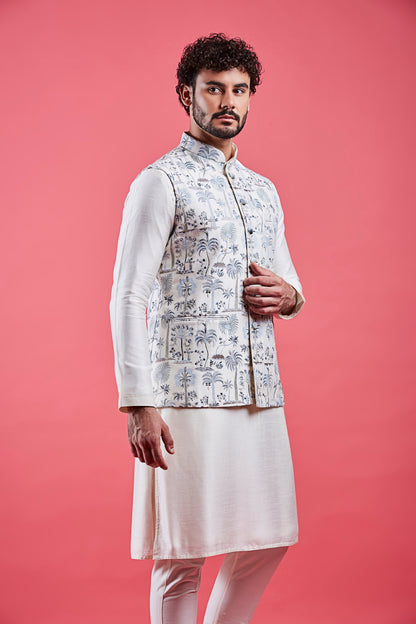 Cream Colour Bundi Set(ME-MBUS_JS-666)