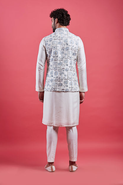 Cream Colour Bundi Set(ME-MBUS_JS-666)