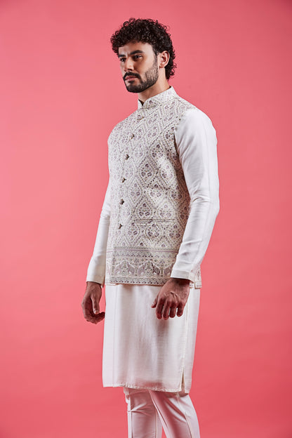 Cream Colour Bundi Set(ME-MBUS_JS-651)